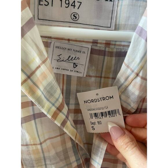 Frank & Eileen the Eileen relaxed linen blend button up shirt size small - Picture 12 of 13